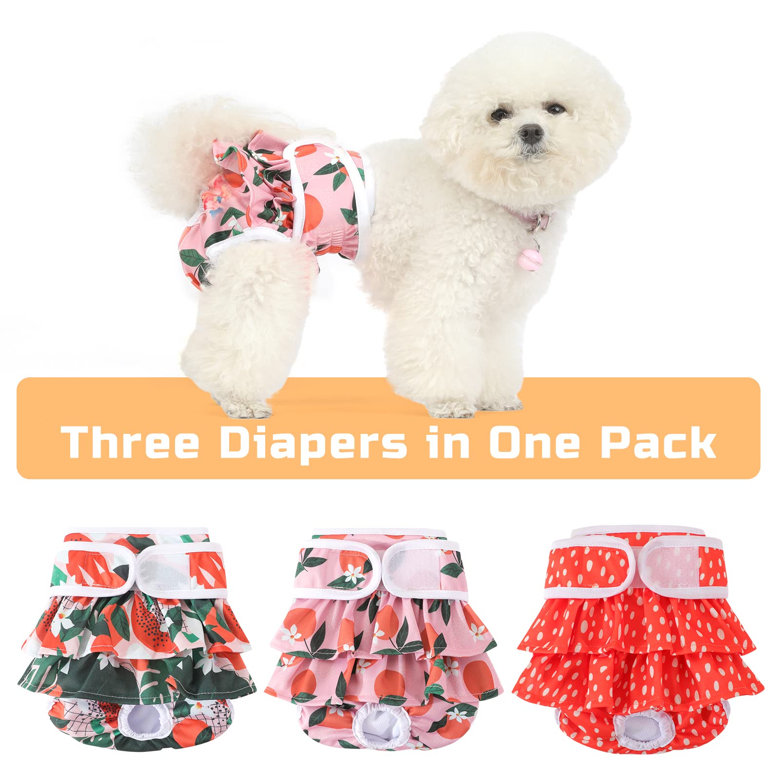Mengelina diaper supports puppy training during period or heat.