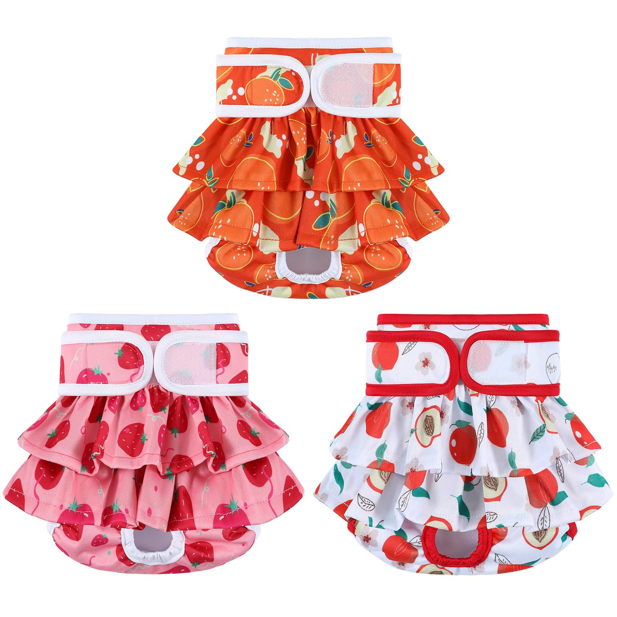 Mengelina reusable dog diapers pack 3 with leak protection for home mess management