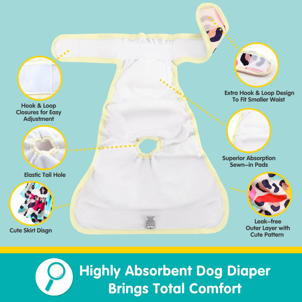 Mengelina skirt-design diaper with adjustable velcro for a snug fit.