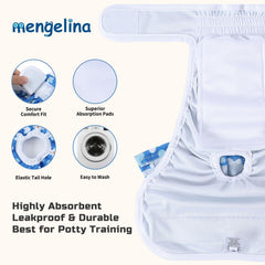 Mengelina diaper close-up shows absorbent core for strong leakage control.