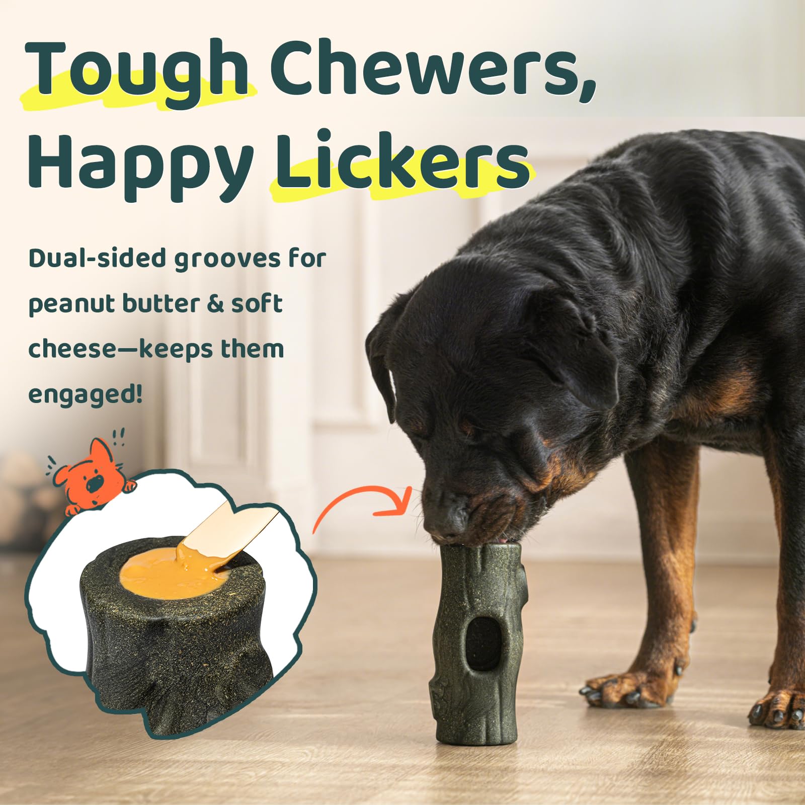 MENGJINGO food-grade nylon and wood fiber ensure durable, safe chewing