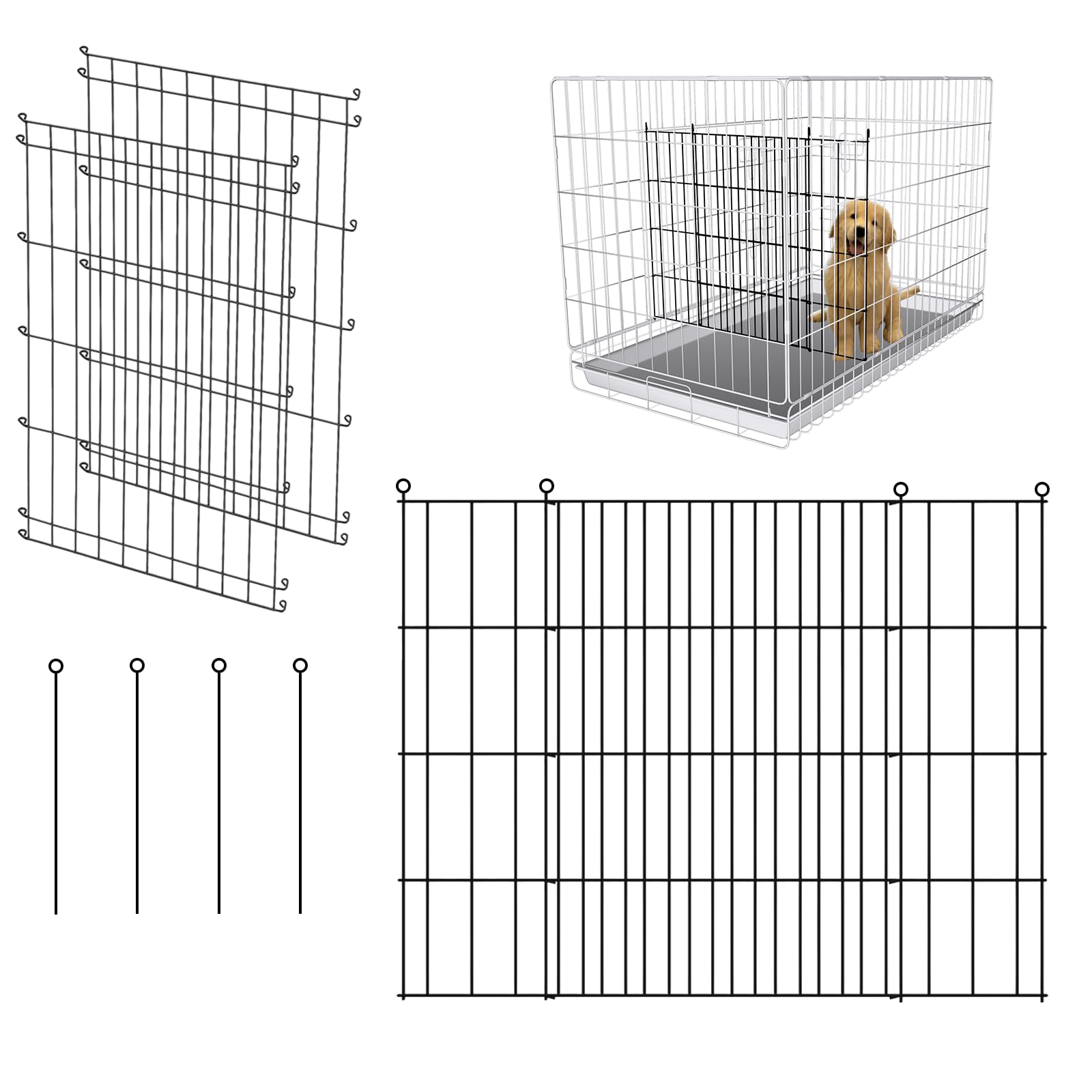 Mengster dog crate divider panel assembly demonstrates quick tool-free setup for secure crate sections.