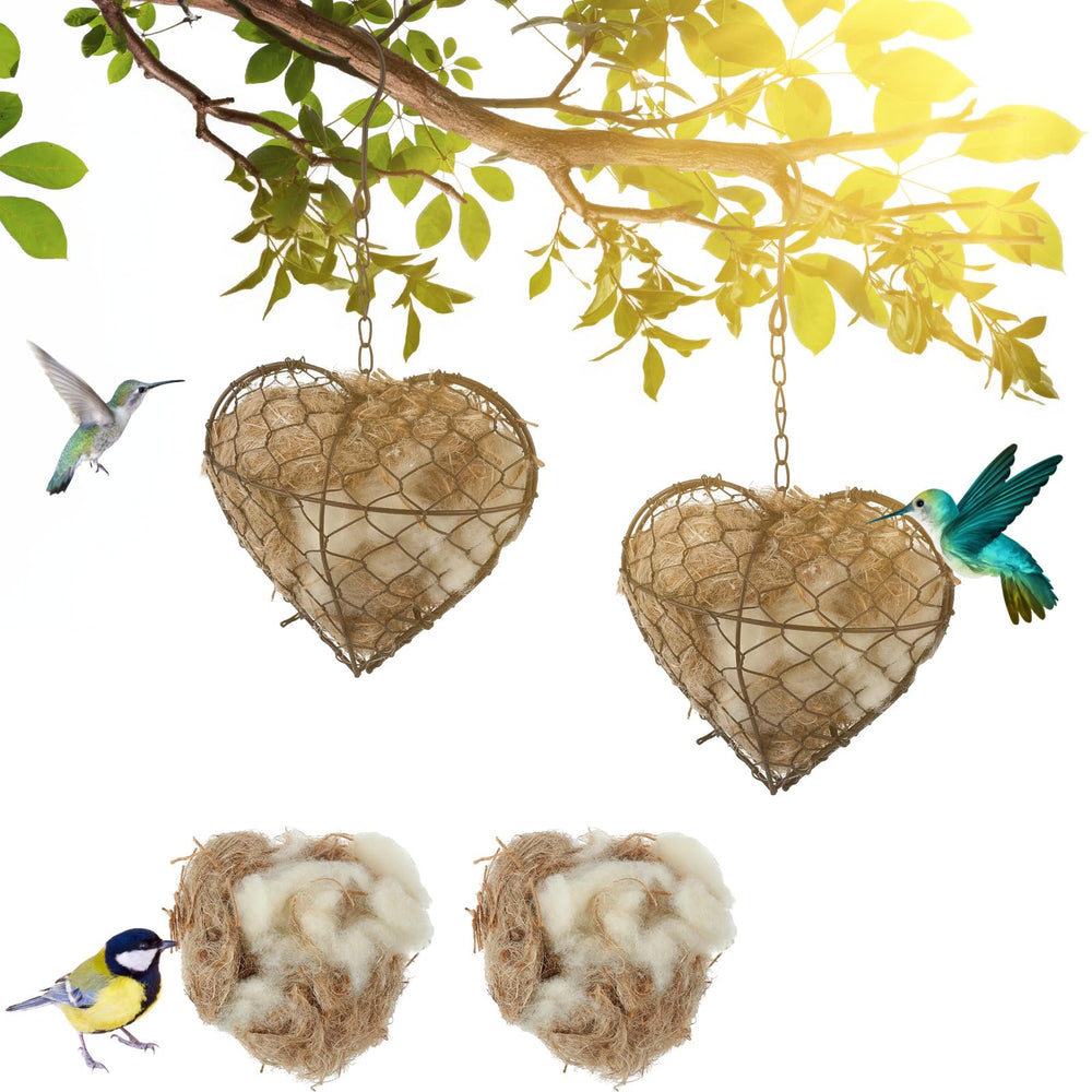 Menkxi heart-shaped nesting house for outdoors offers a cozy bird sanctuary.