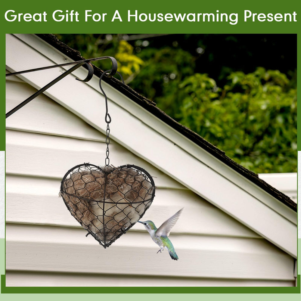 Menkxi heart-shaped bird nest setup suits spring garden gifting.