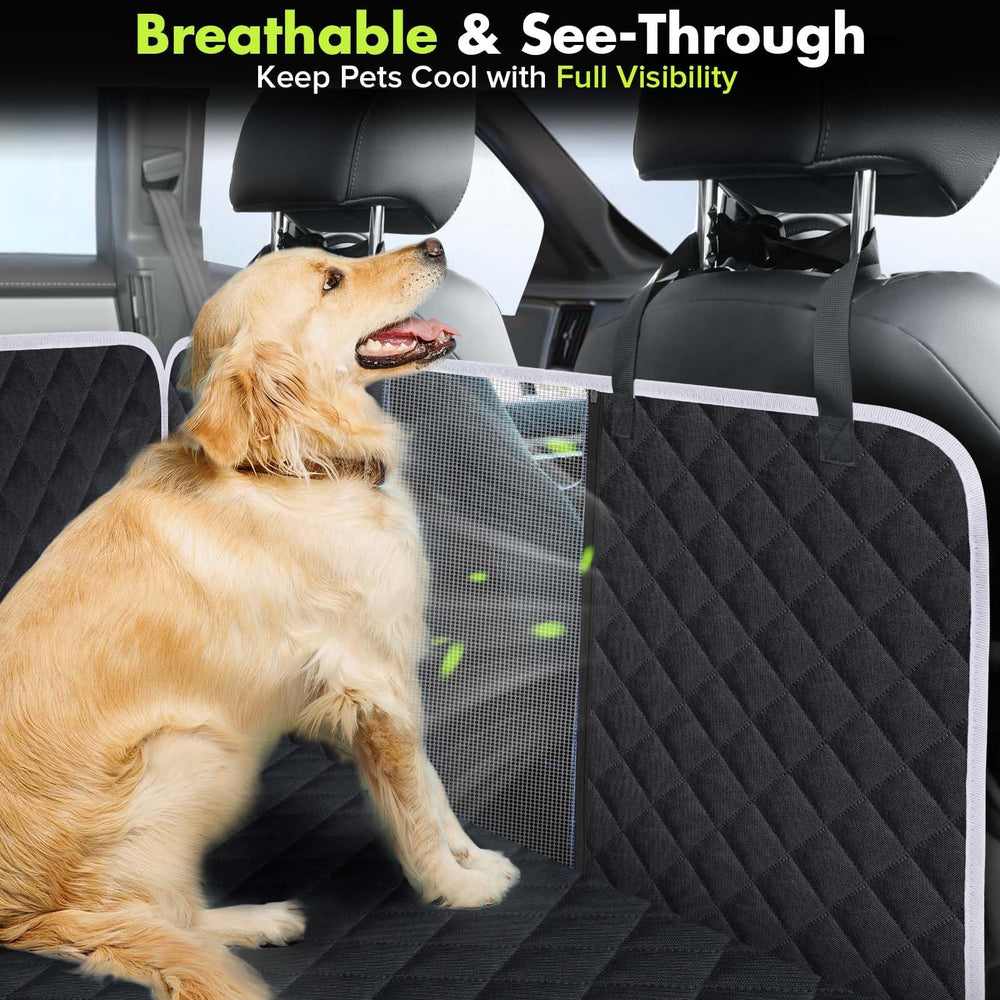 Meolsaek dog car seat cover non-slip grip keeps seats secure during rides.