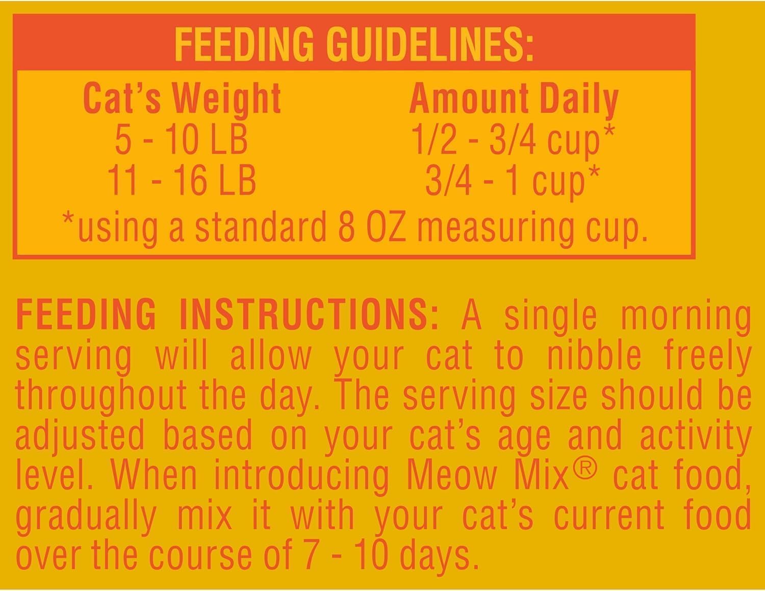 Close view of the Meow Mix Indoor Health flavors collection for indoor cats