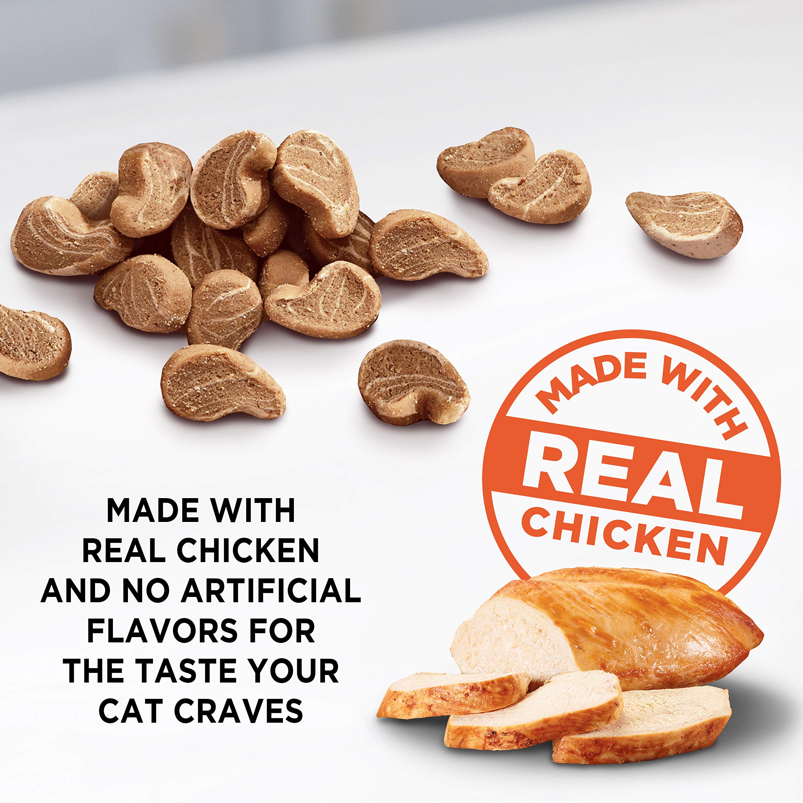Meow Mix Irresistibles soft treats offer moist texture cats enjoy during training.