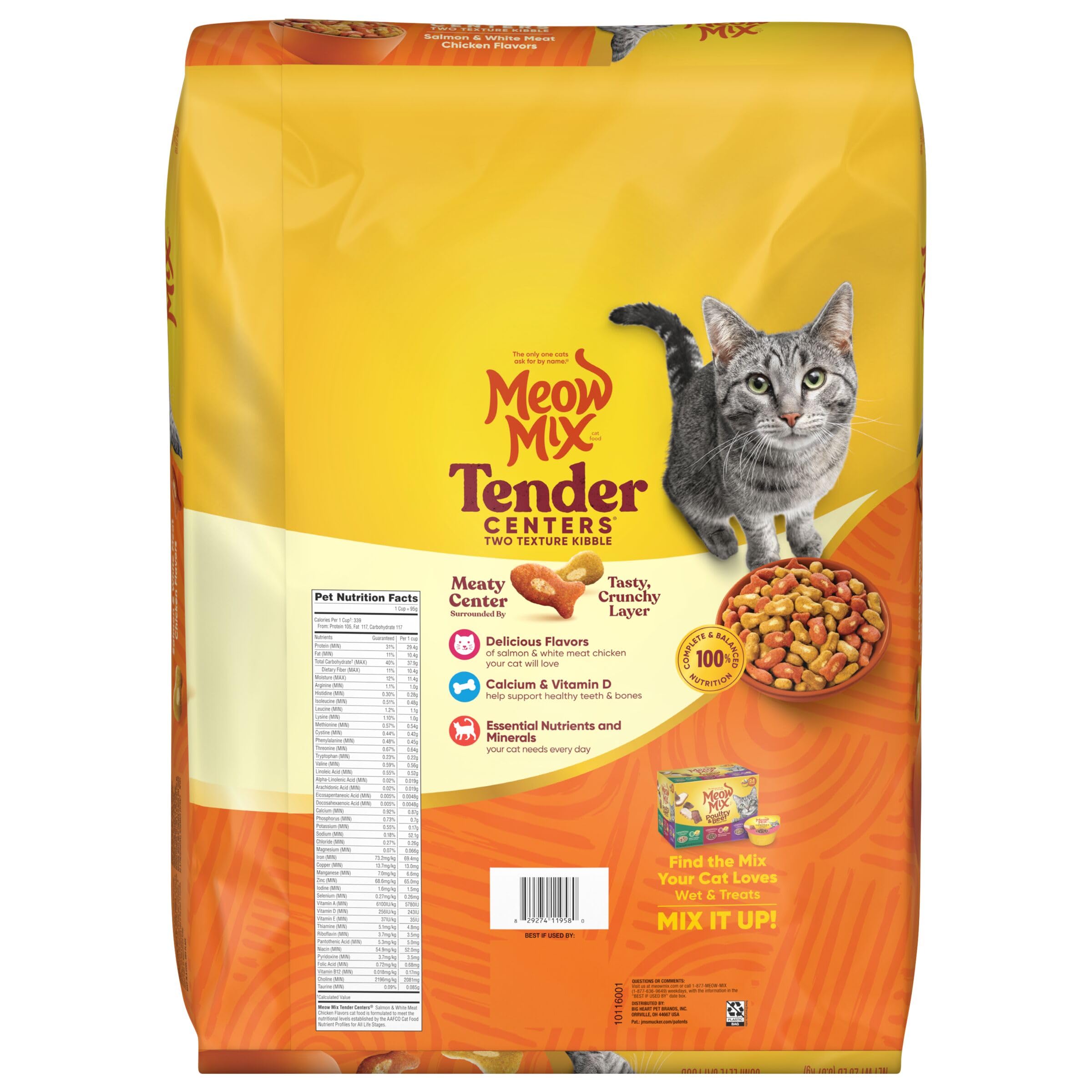 Meow Mix Tender Centers 20-pound bag for easy daily feeding