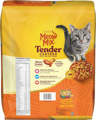 Meow Mix Tender Centers Case packaging with four 3-pound bags