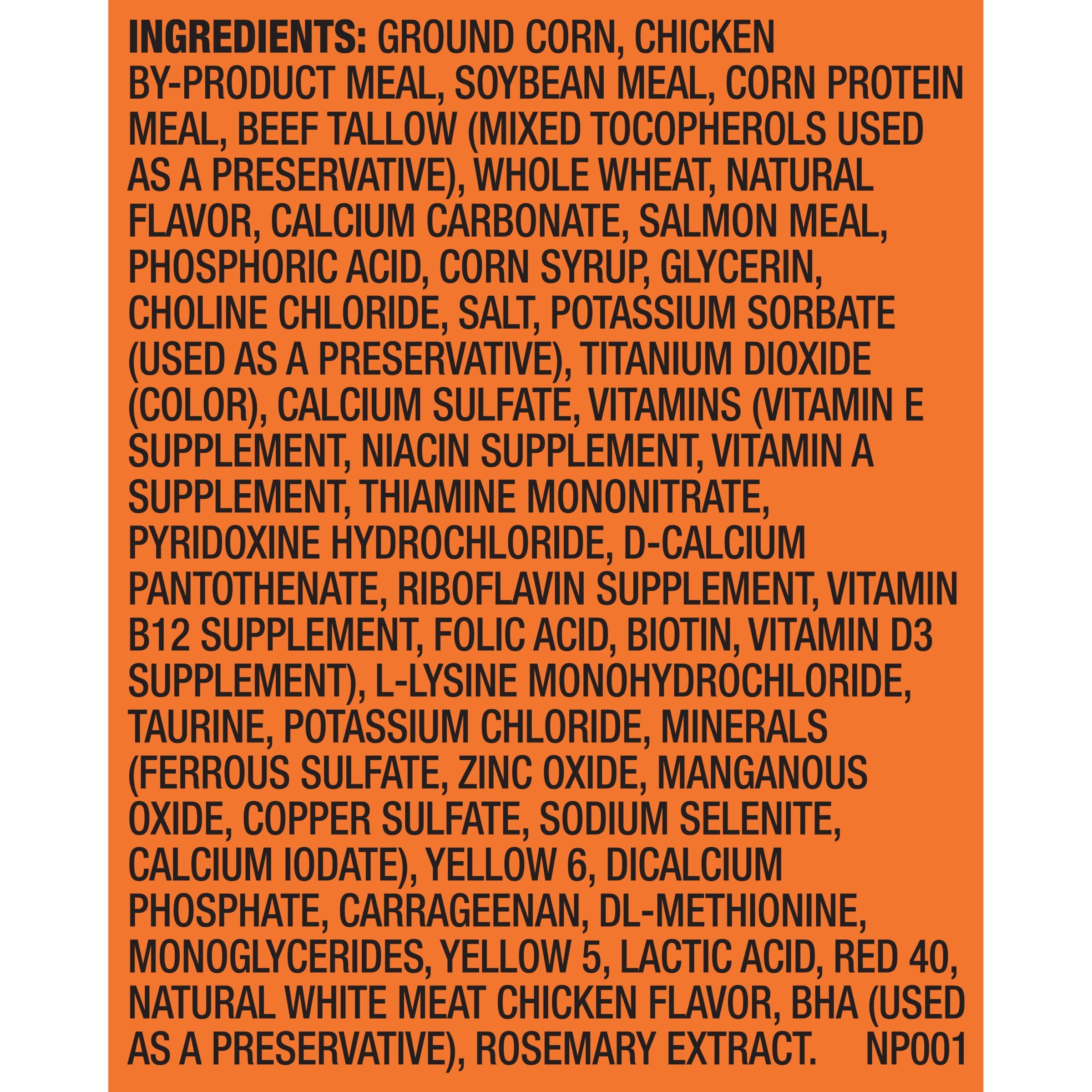 Meow Mix Tender Centers label highlighting U.S.-made ingredients