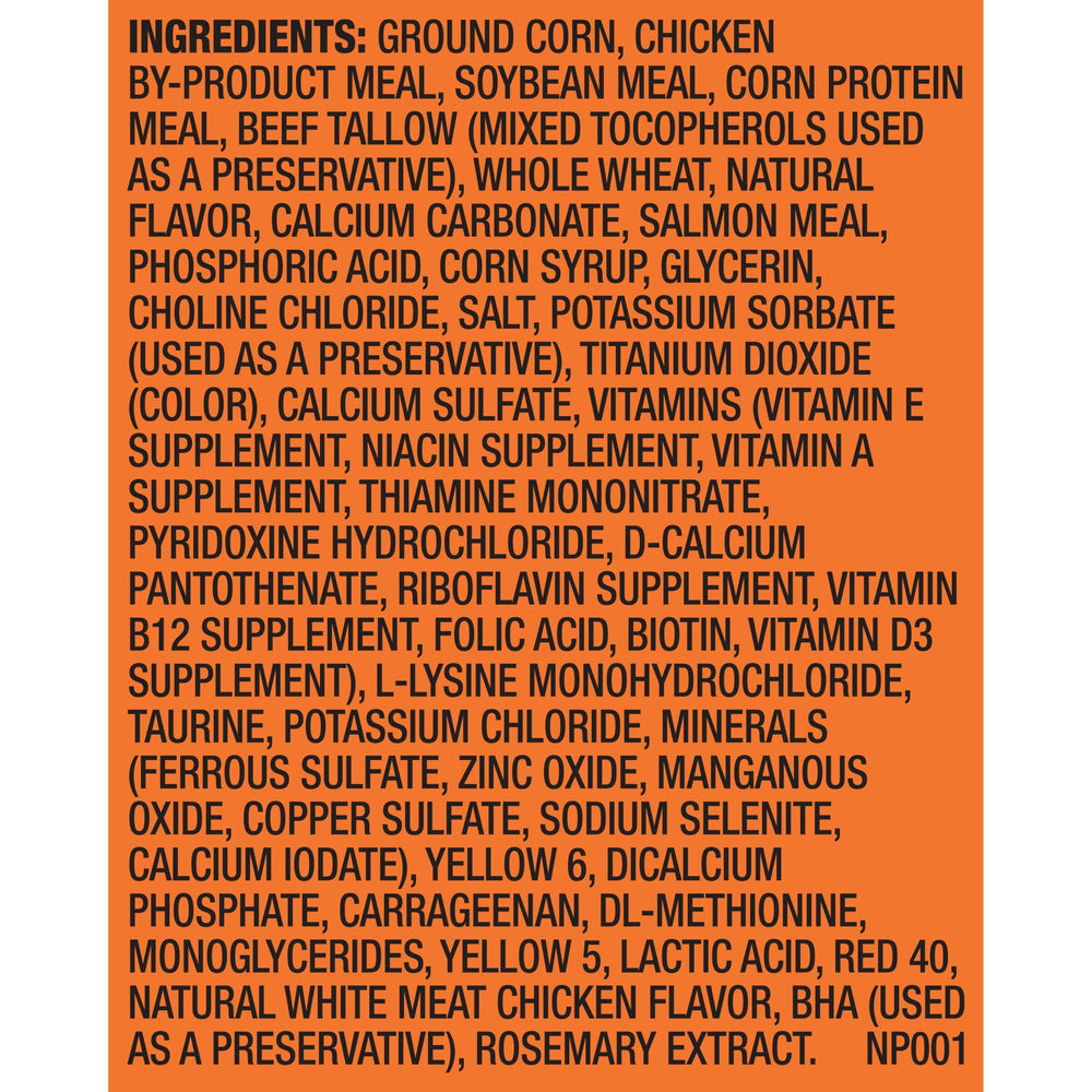 Meow Mix Tender Centers label highlighting U.S.-made ingredients