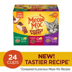 Meow Mix Tender Favorites chicken liver cup with real meat in sauce