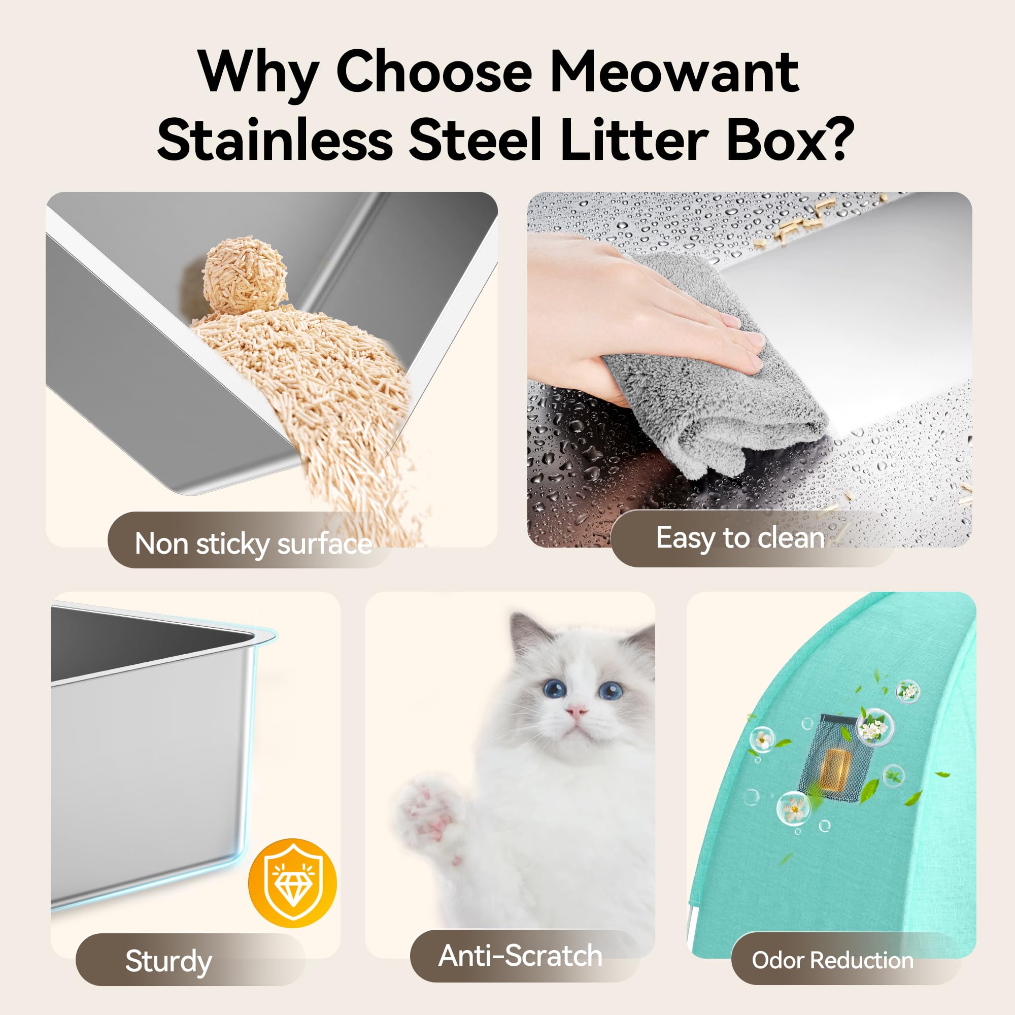 Meowant leak-proof lining inside to guard against spills