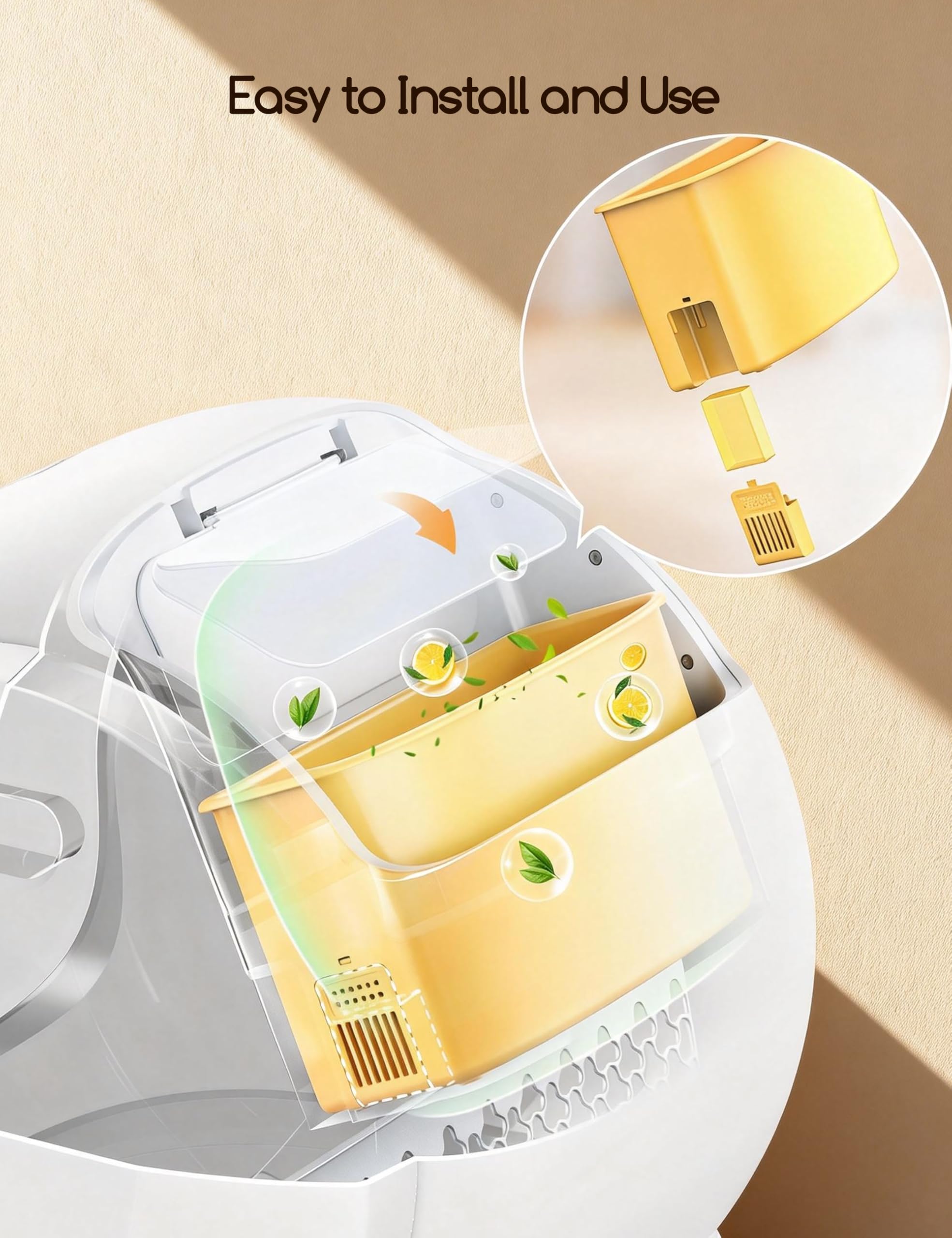 Meowant odor eliminator gel in litter box setup provides ongoing odor control