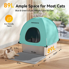 Meowant tent cover with Oxford fabric for privacy and mess containment