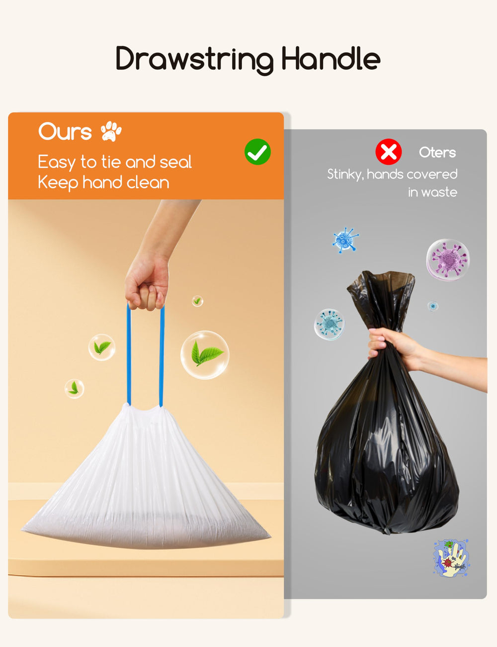 Meowant thick puncture-resistant liner reduces leakage during scooping.
