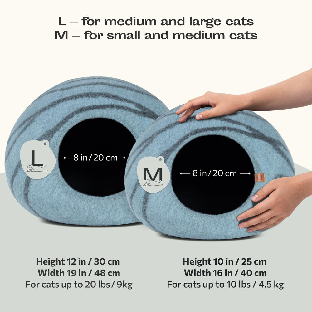 MEOWFIA Cat Cave Aquamarine interior view highlights private nap space