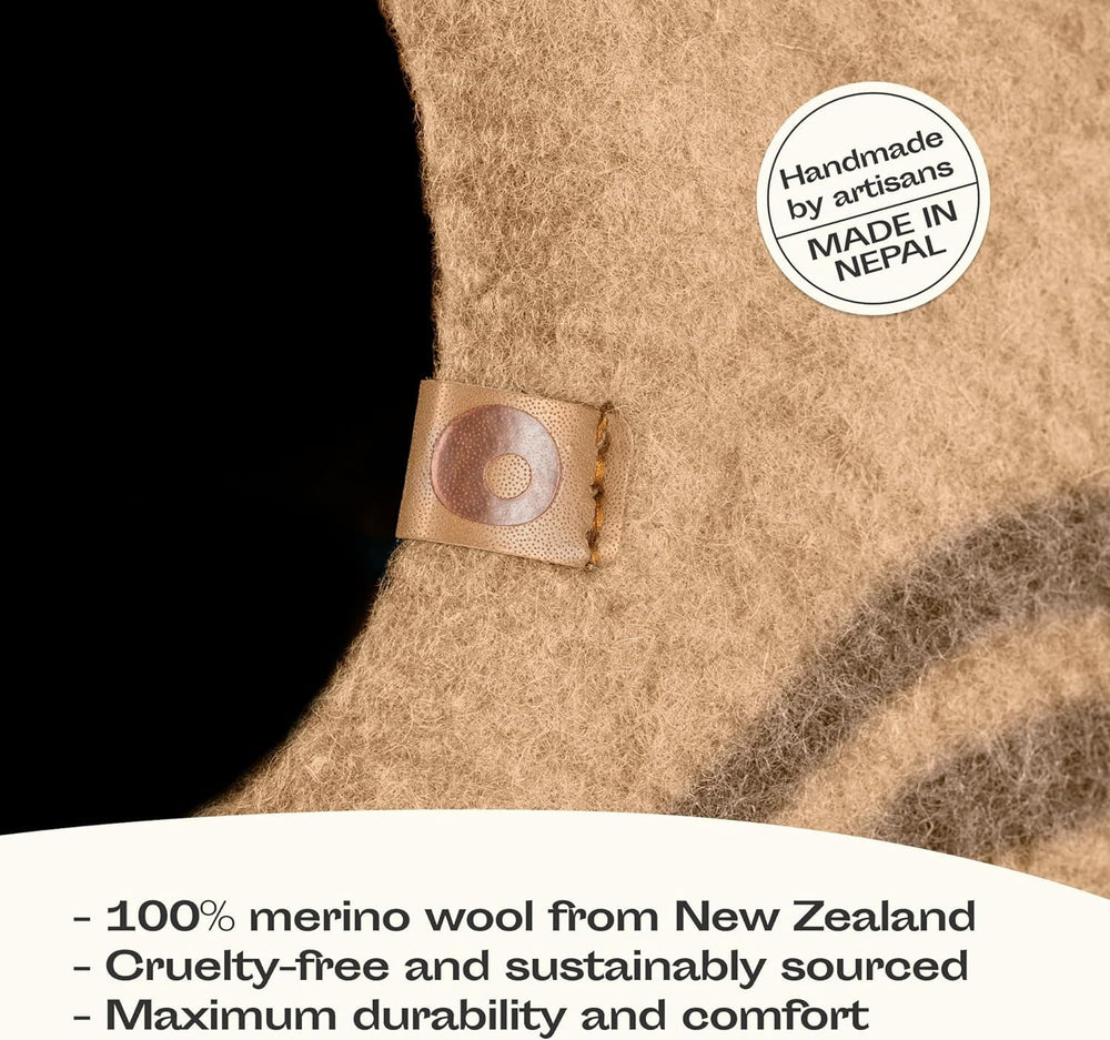 MEOWFIA beige large top view highlights inviting entry and cozy interior
