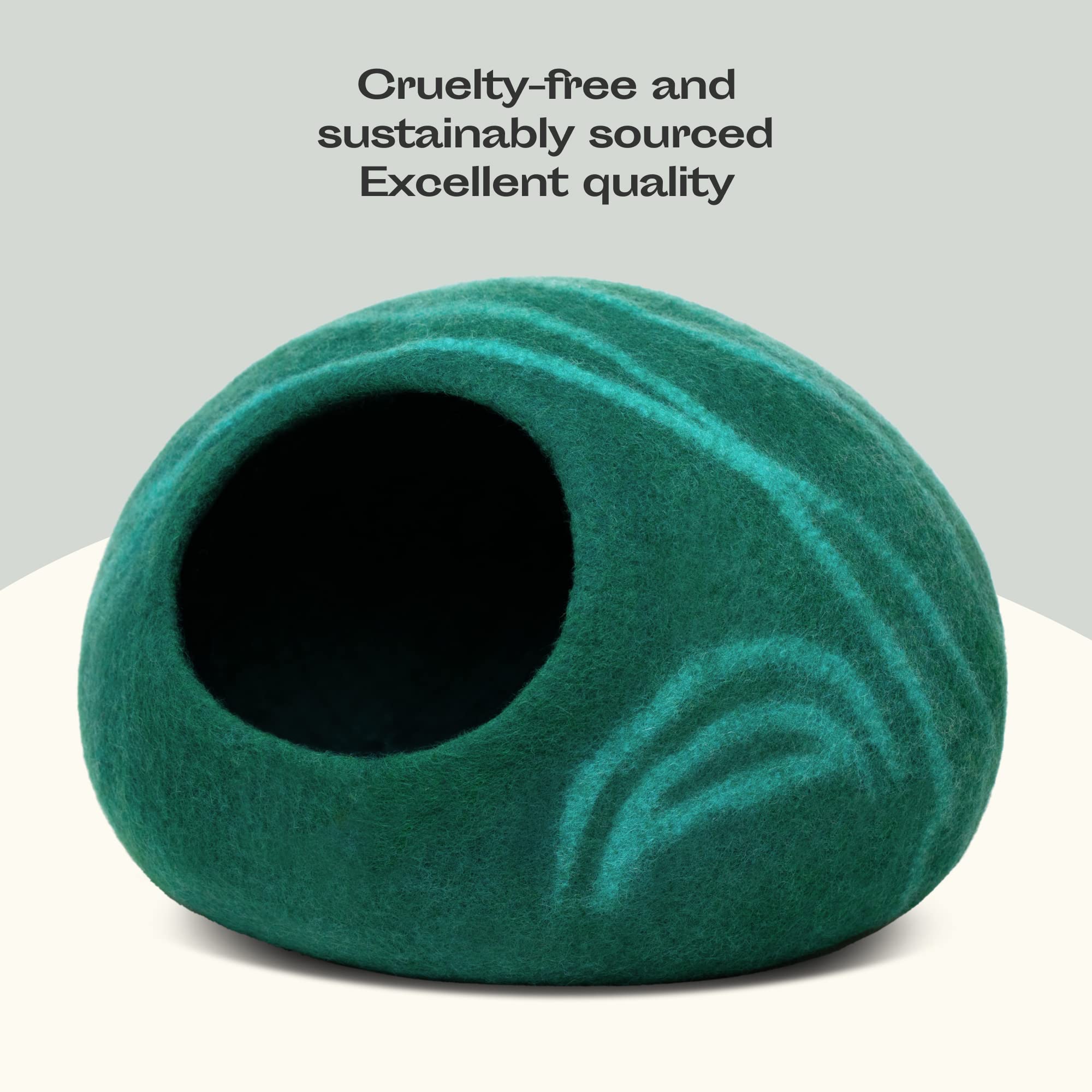 MEOWFIA Cat Cave Emerald Large portable: lightweight hideaway for travel.