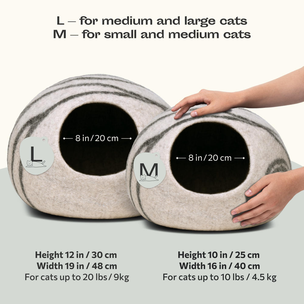 MEOWFIA Cat Cave exterior front blends with home decor while your cat surveys