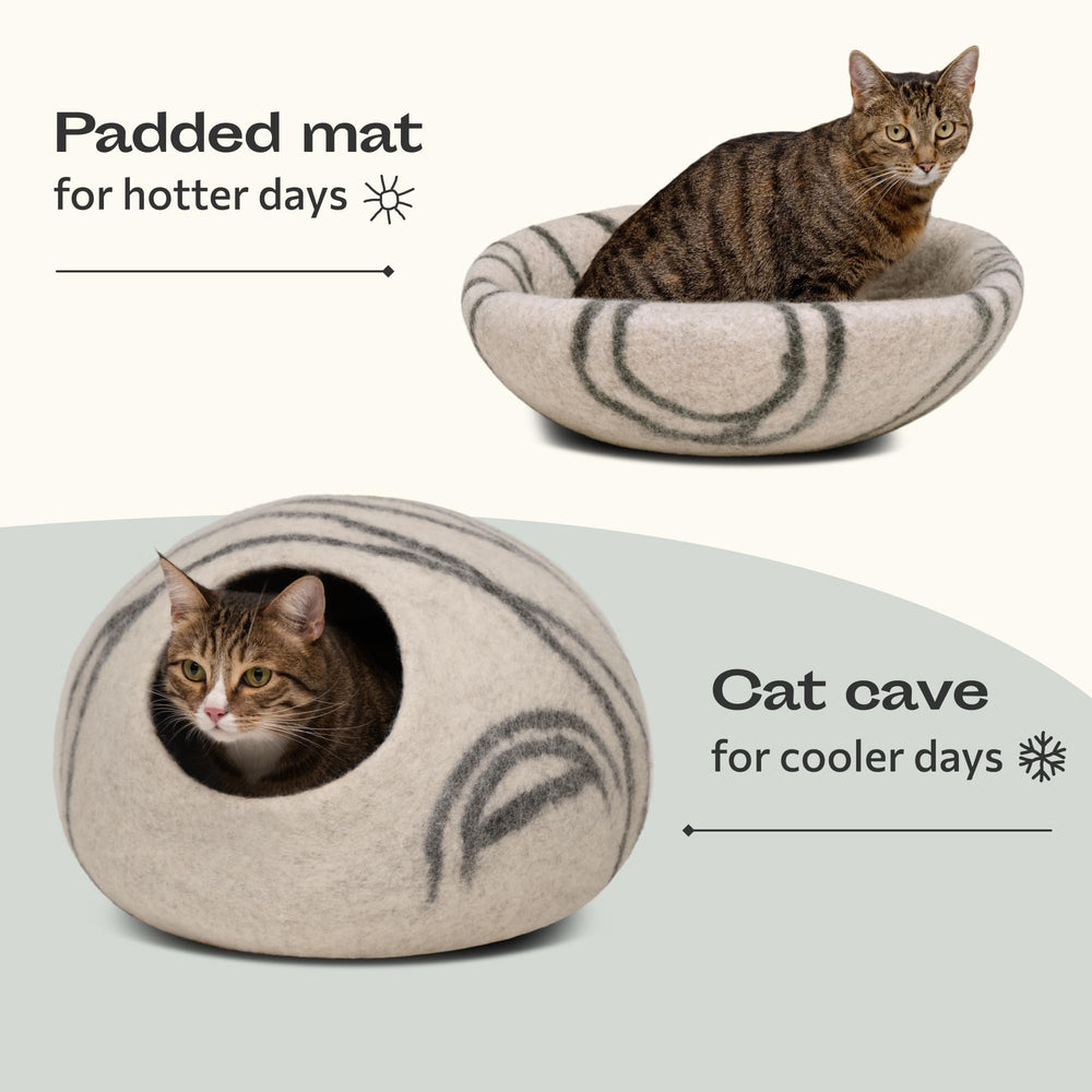 MEOWFIA Cat Cave medium size suitable for many indoor breeds.