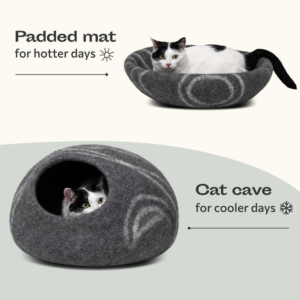 MEOWFIA cat cave medium size ready for indoor lounging.