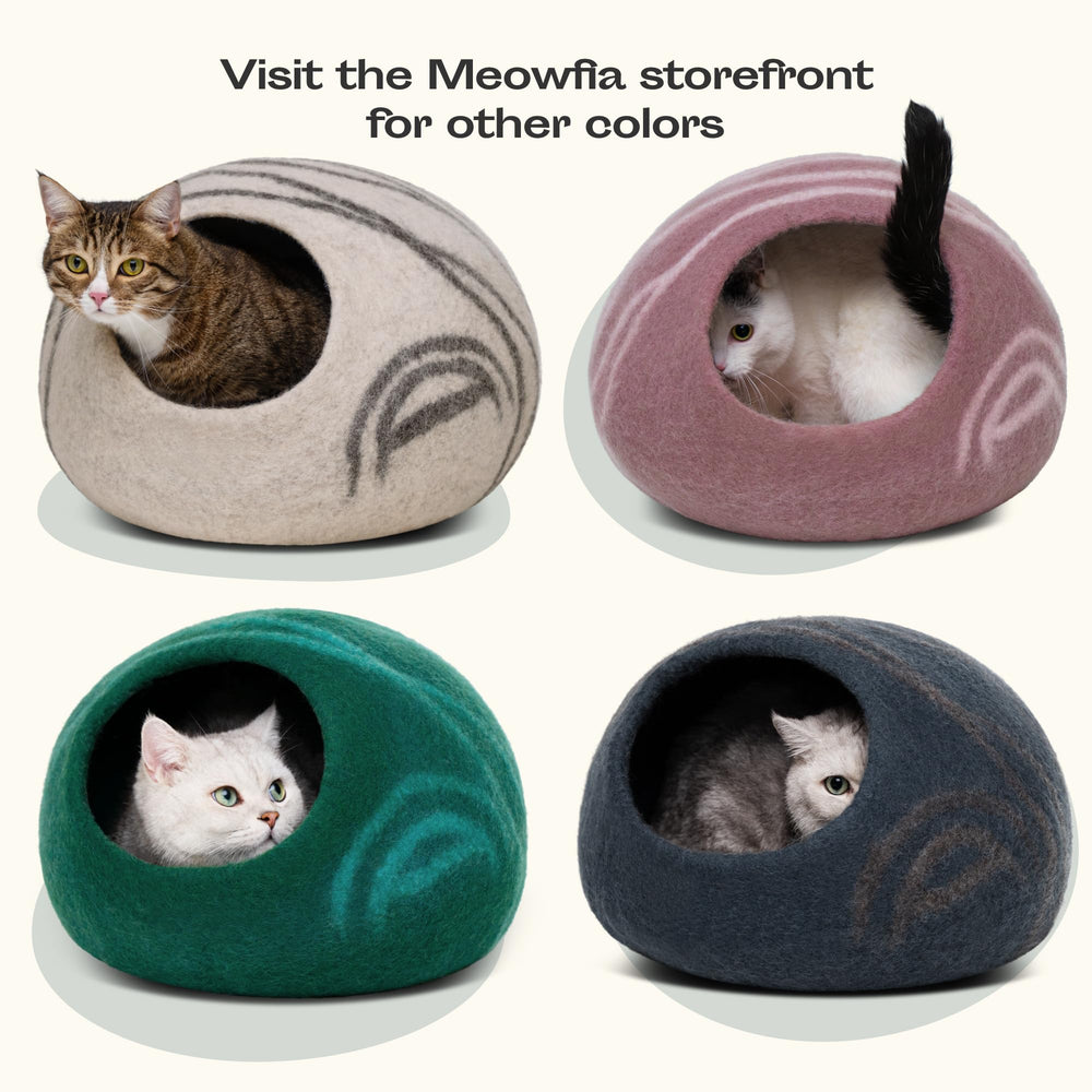 MEOWFIA Cat Cave size M, ideal for small-to-medium indoor cats.