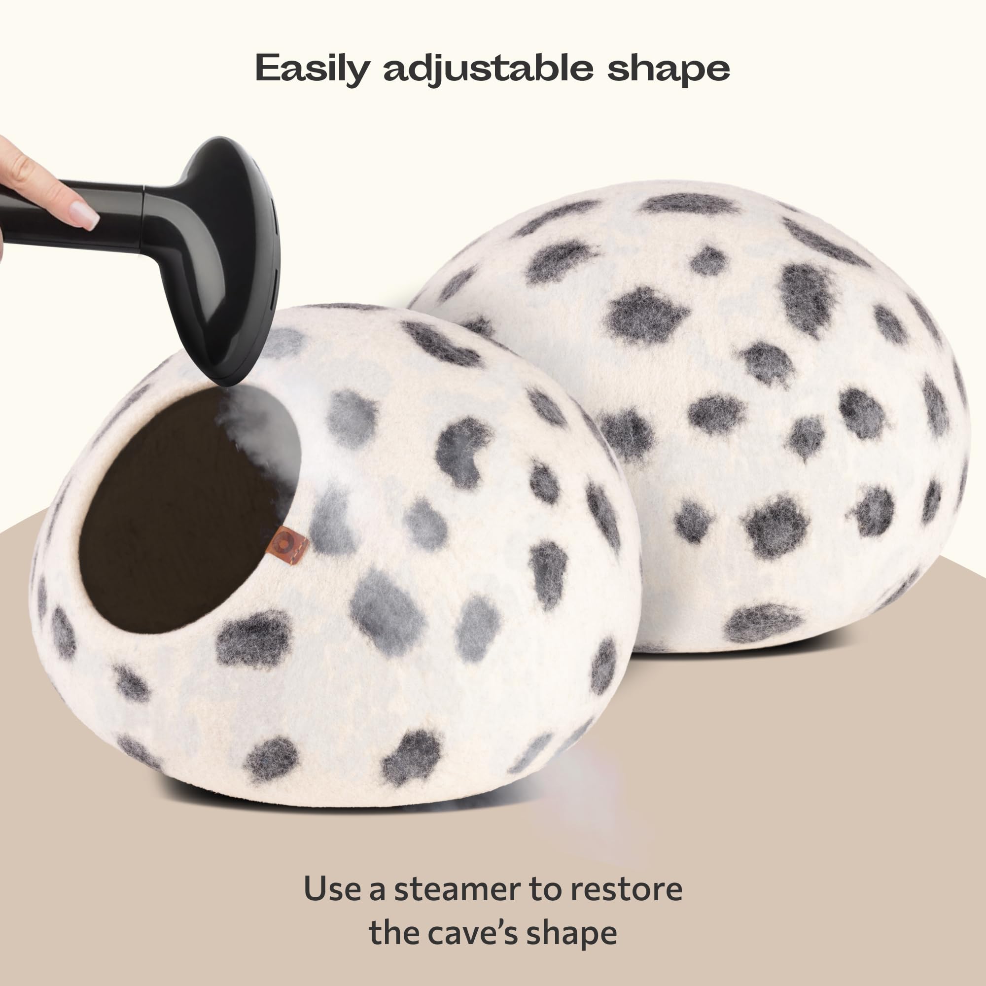 MEOWFIA Cat Cave Snow Leopard top surface invites cats to rest or survey their surroundings.