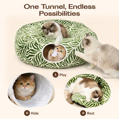 Meowfia circle-shaped tunnel configuration offers roomy play space.
