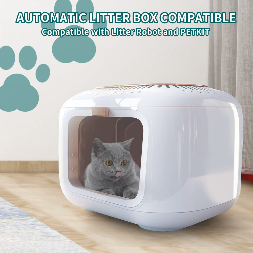 Meowgic Paws compostable and flushable litter supports eco disposal.