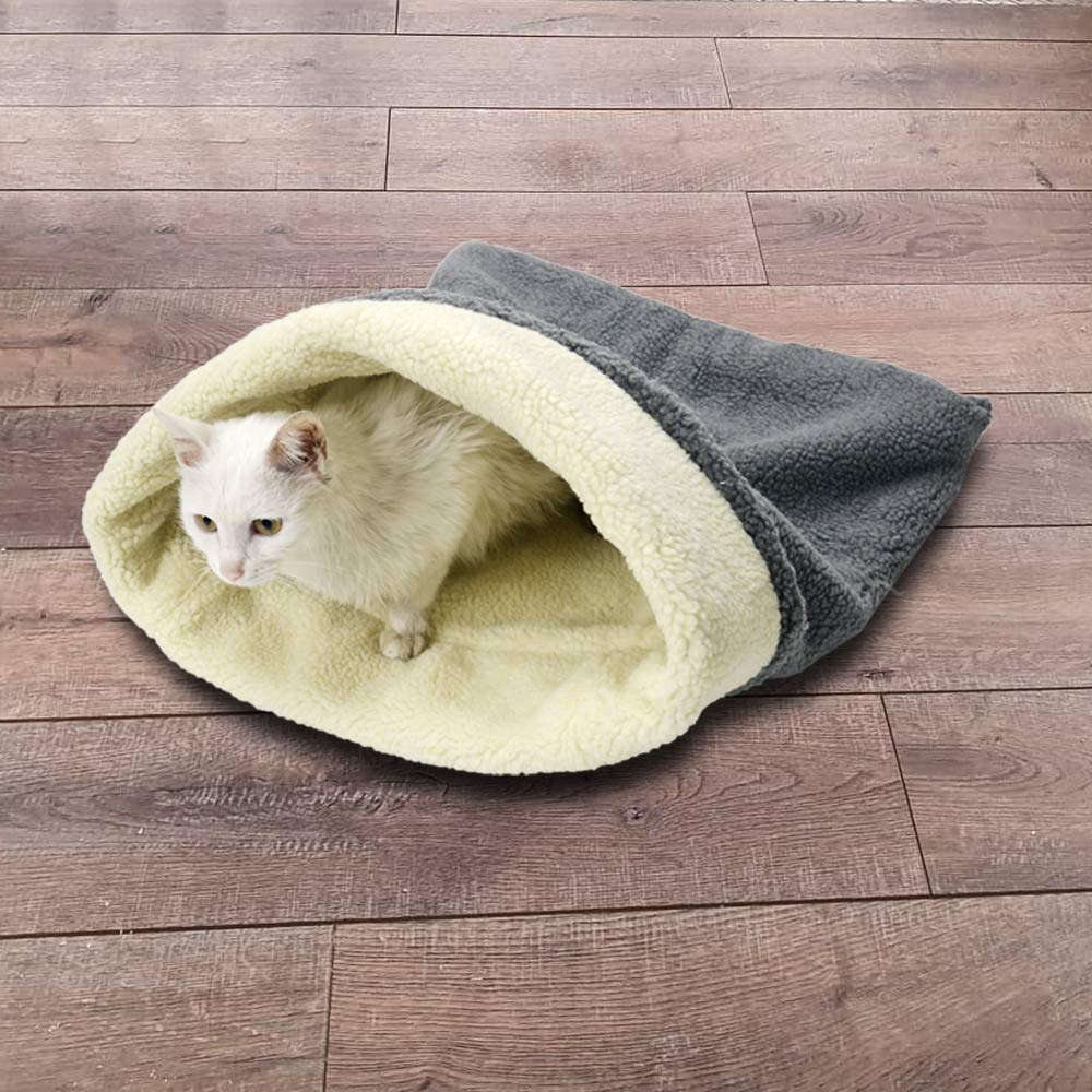 Meowgod cat bed cave double layer plush material detail