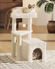 MeowHomm elevated lookout perch lets cats observe surroundings while staying active