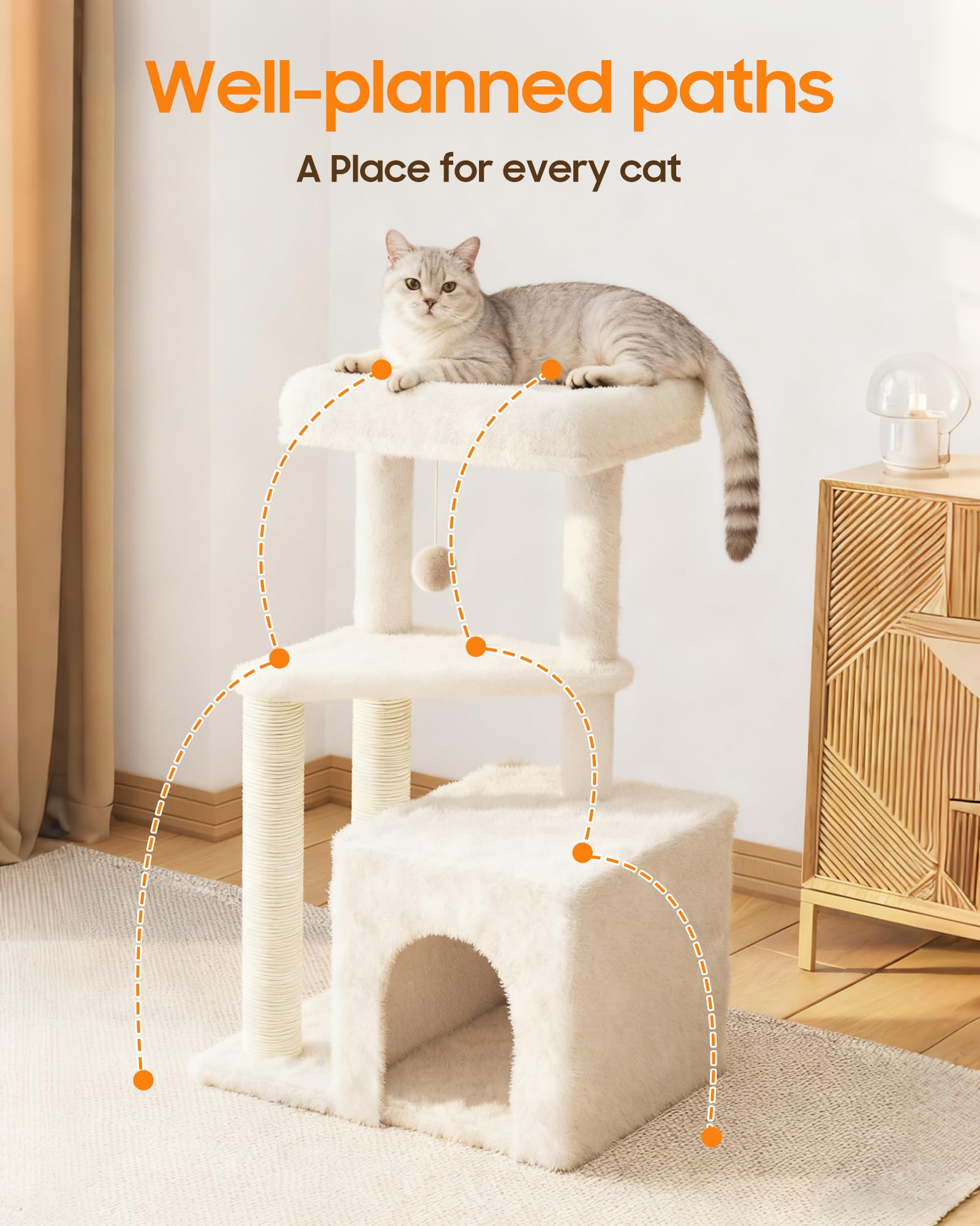 MeowHomm sisal posts encourage scratching to protect furniture