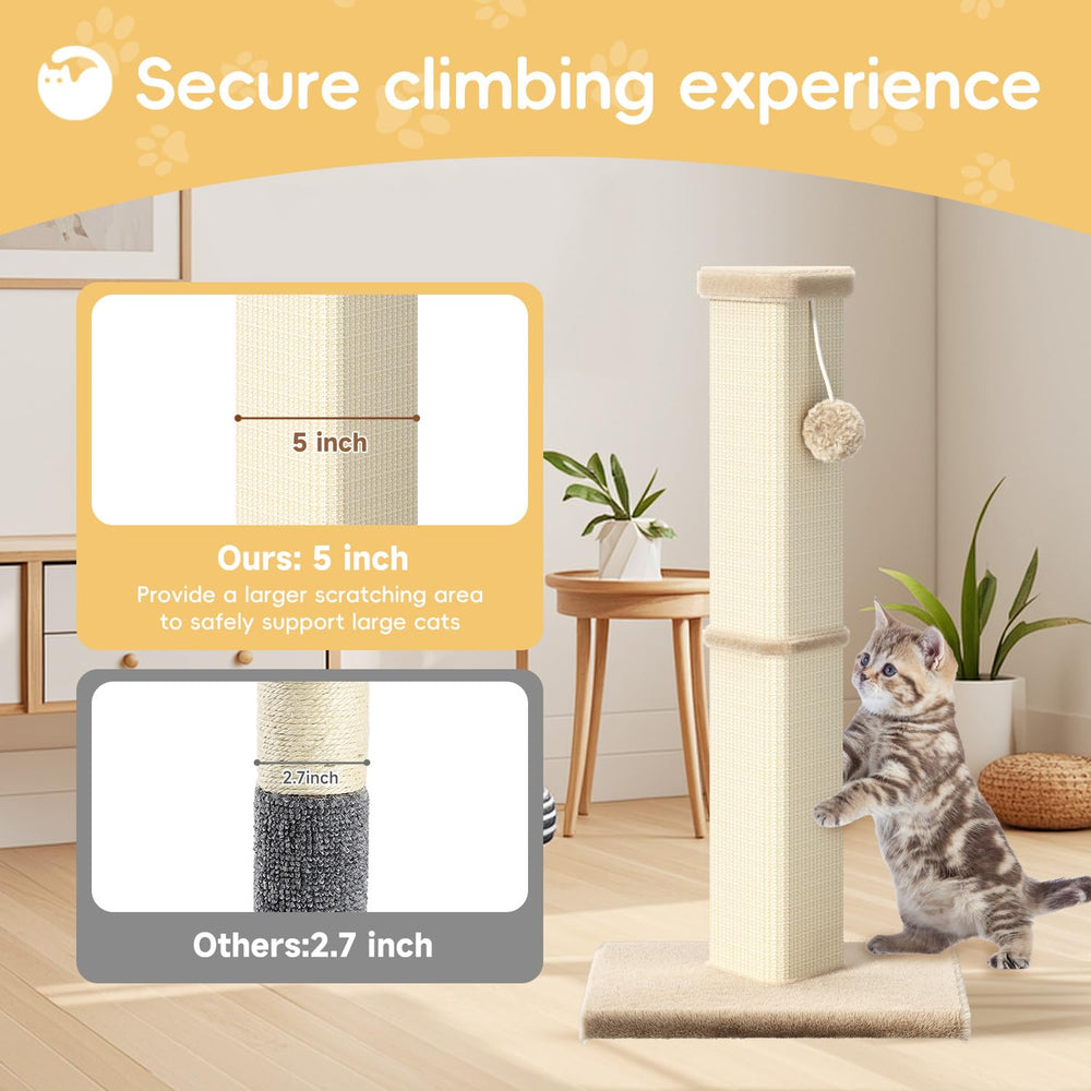MeowHomm heavy-duty base with plush cover provides stable support.
