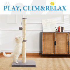 MeowHomm sisal pillar closeup showing durable natural rope for satisfying scratches
