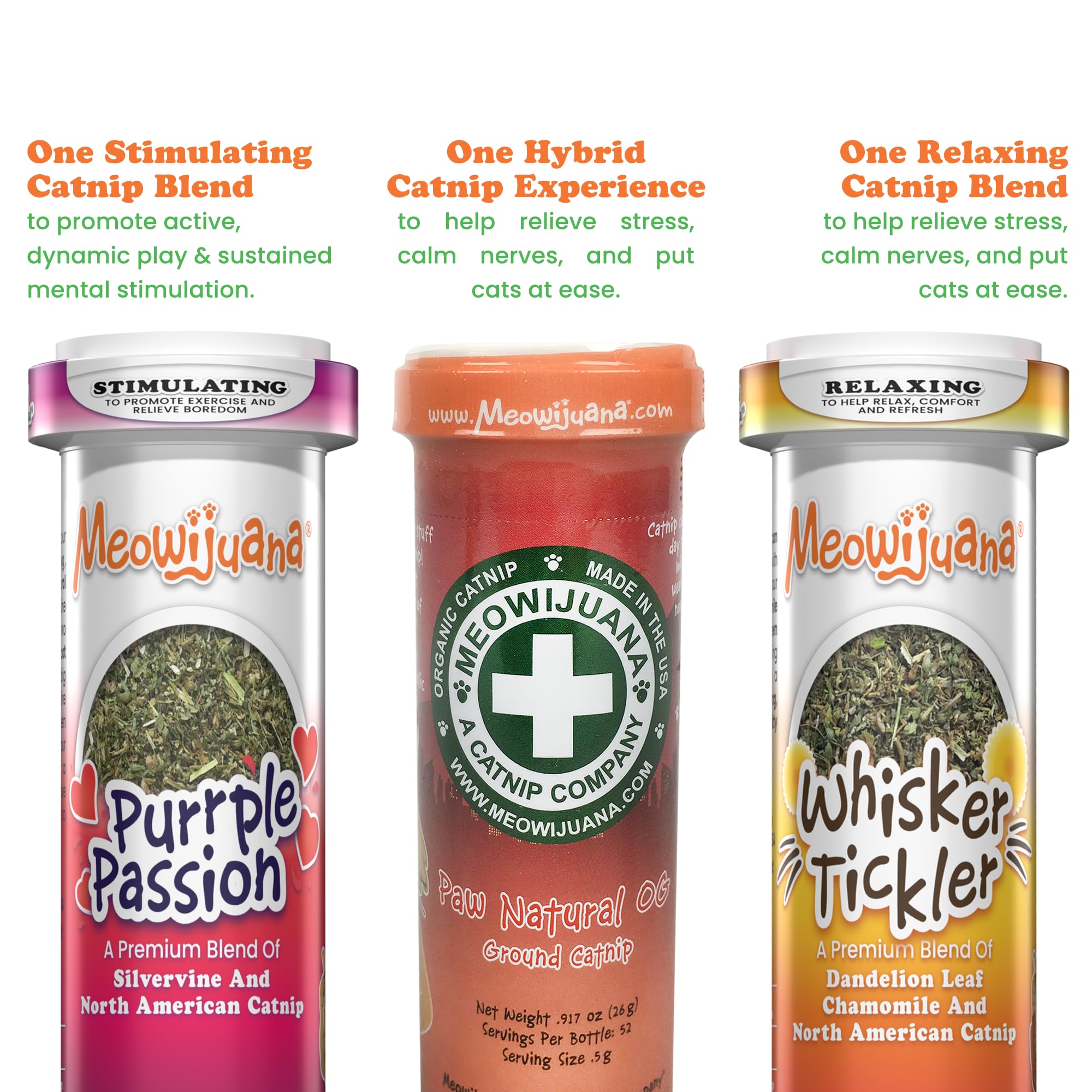 Meowijuana Purrple Passion catnip closeup highlights vibrant aroma and premium quality.