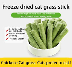 Ready-to-enjoy greens: Meowly cubes provide fiber-rich treats for indoor cats.