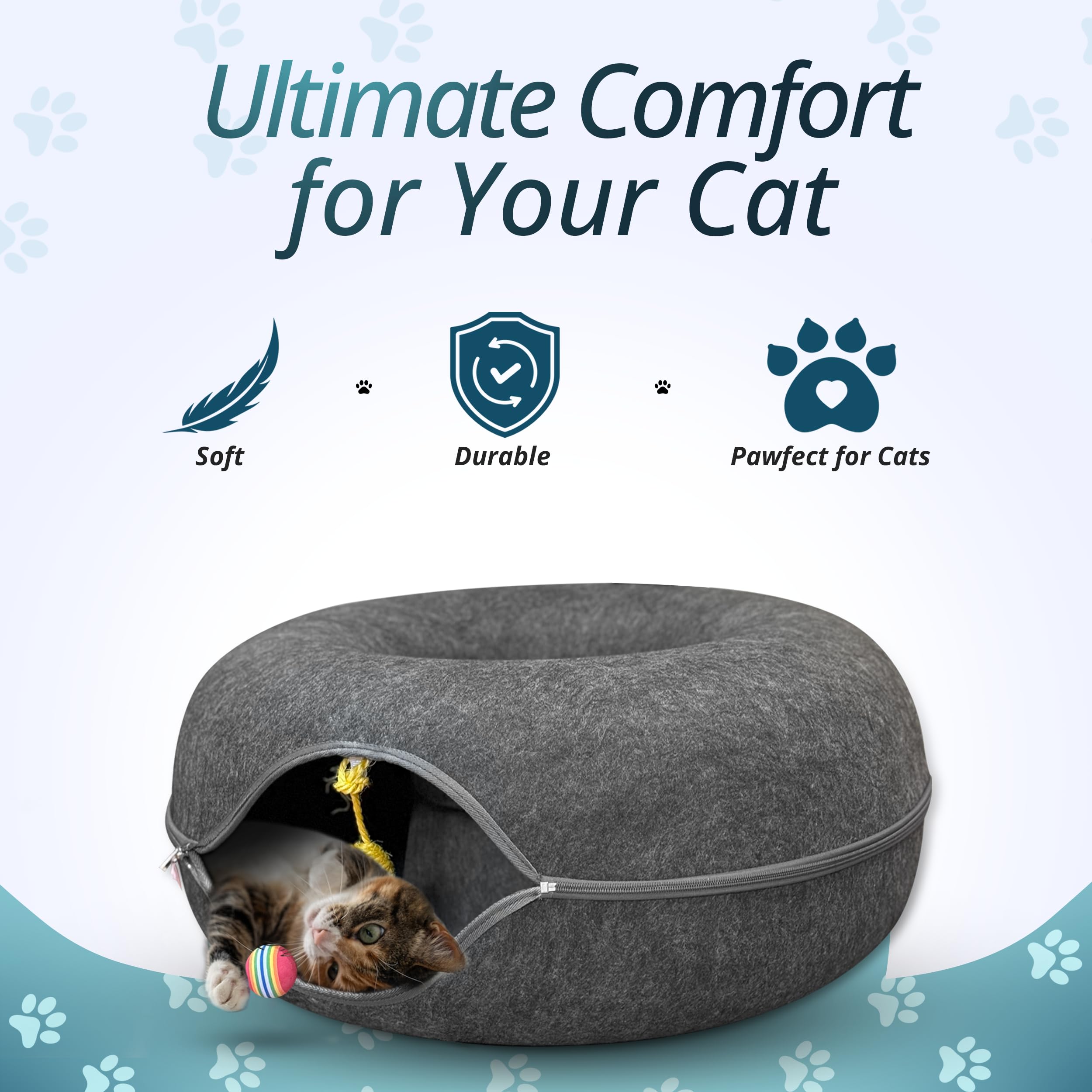 MeowMates Peekaboo large bed suits multiple cats sharing space.