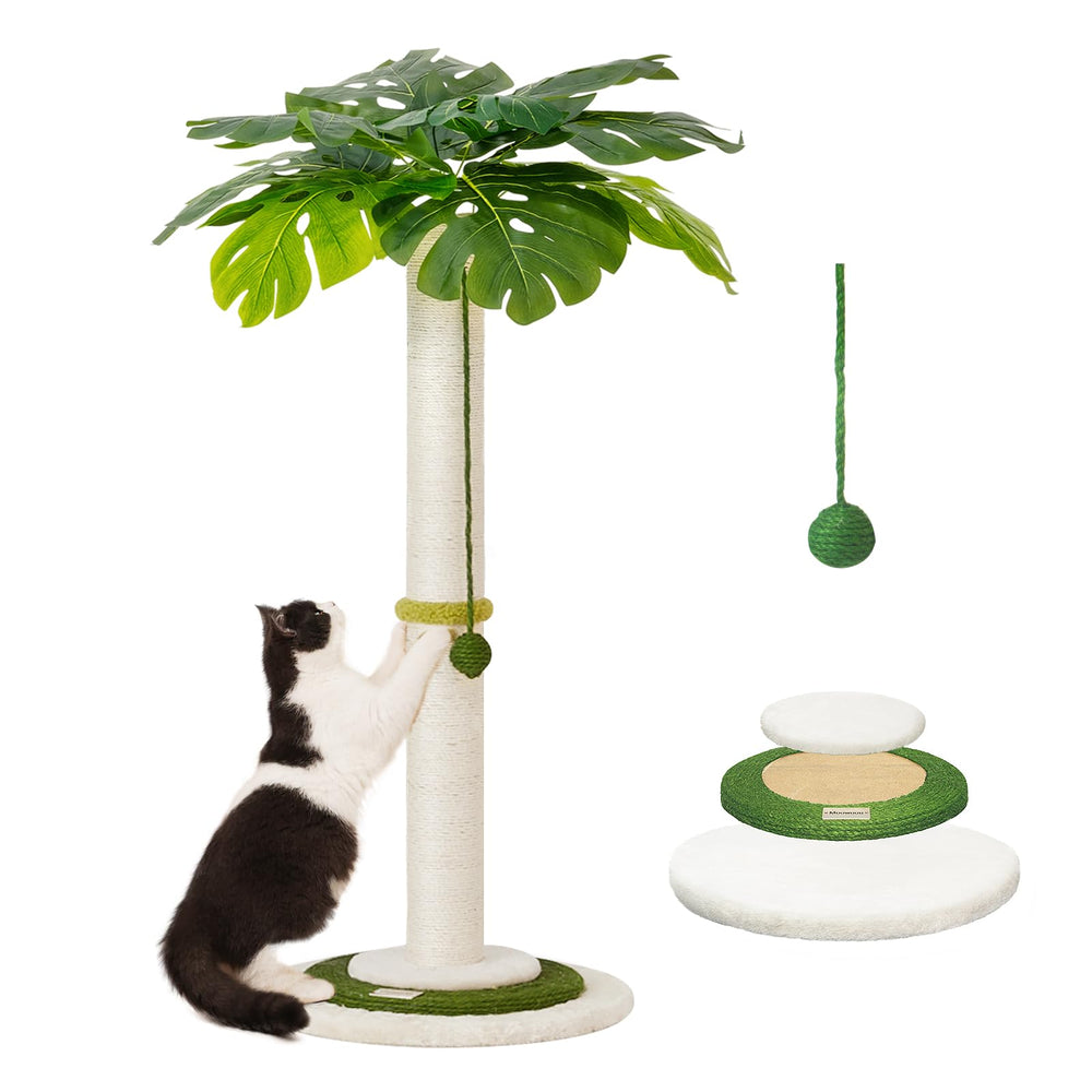 Meowoou cat tree with spring ball for added stimulation