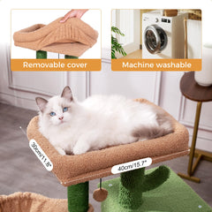 Meowrista cactus cat tree condo offers a cozy hideaway for rest and curiosity