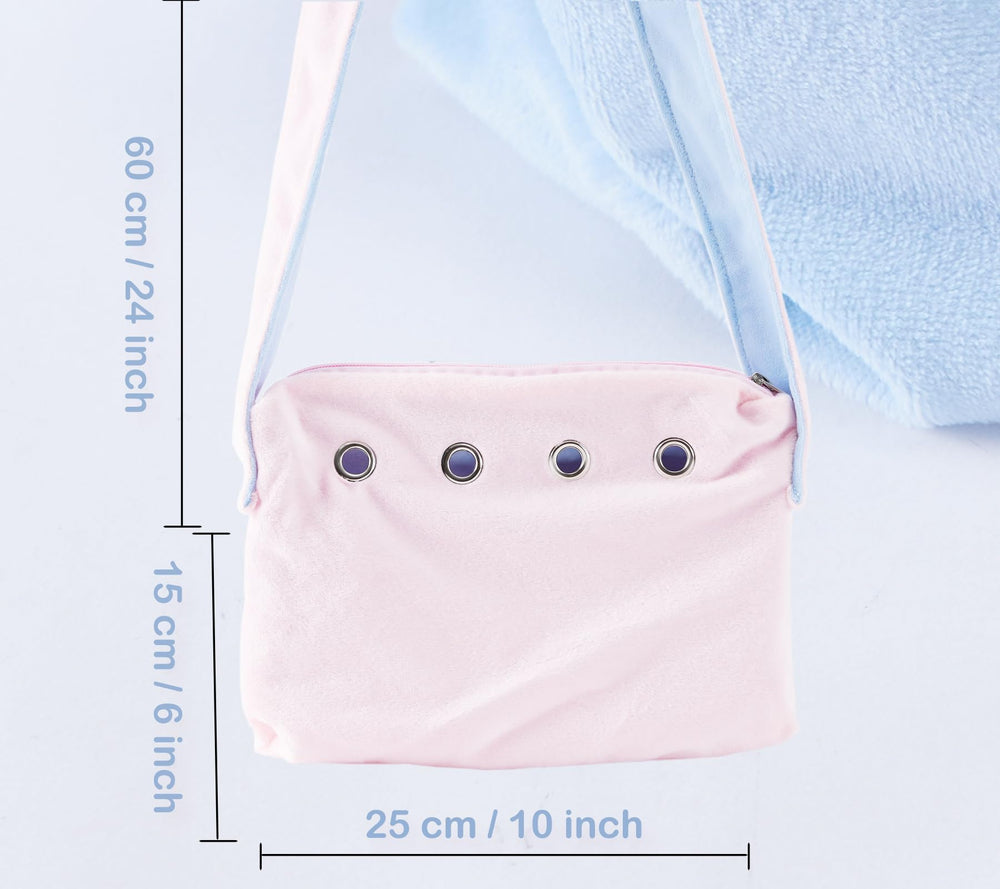 Close-up of the escape-proof zipper on the Meow&Woof sling