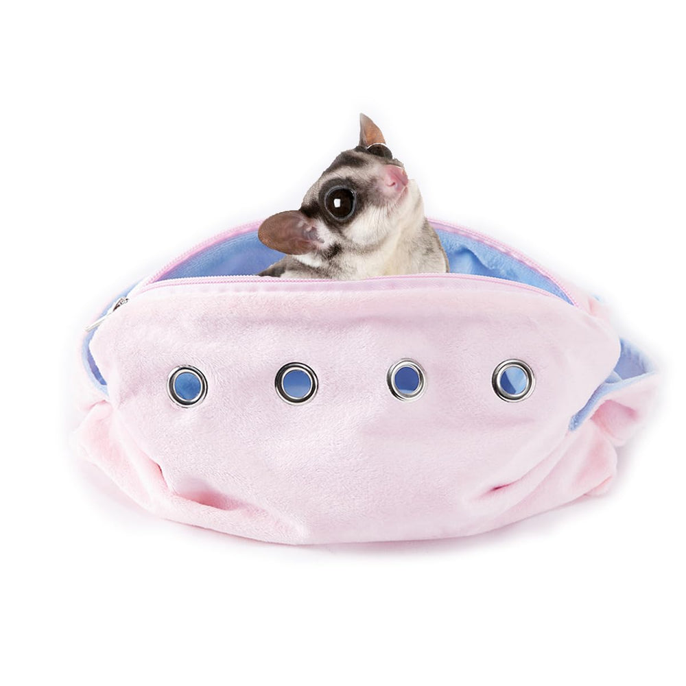 Meow&Woof bonding pouch in pink for cozy sugar glider cuddles and small pets