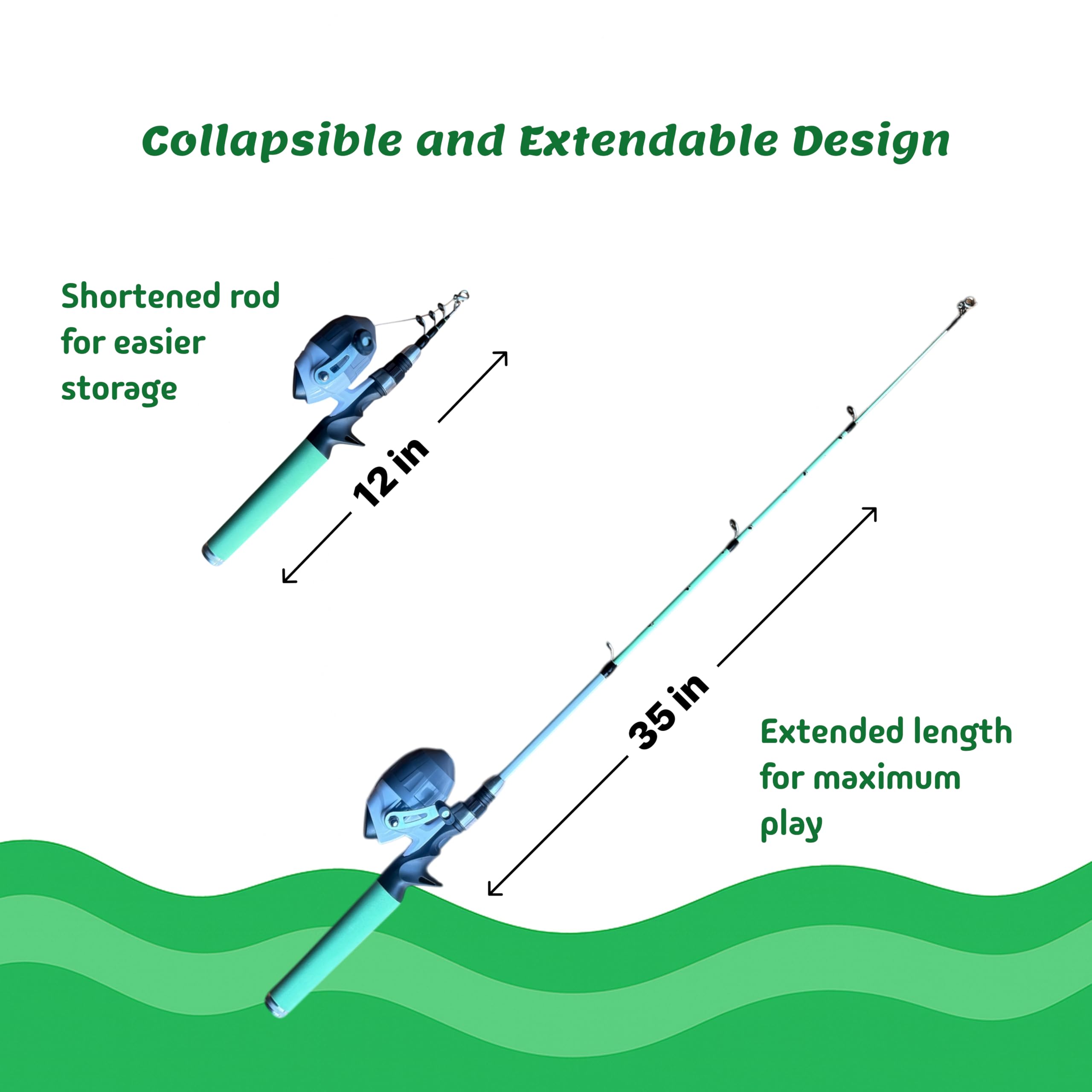 Meowy Cat Wand Toy extends to 35 inches for long range