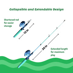 Meowy Cat Wand Toy extends to 35 inches for long range
