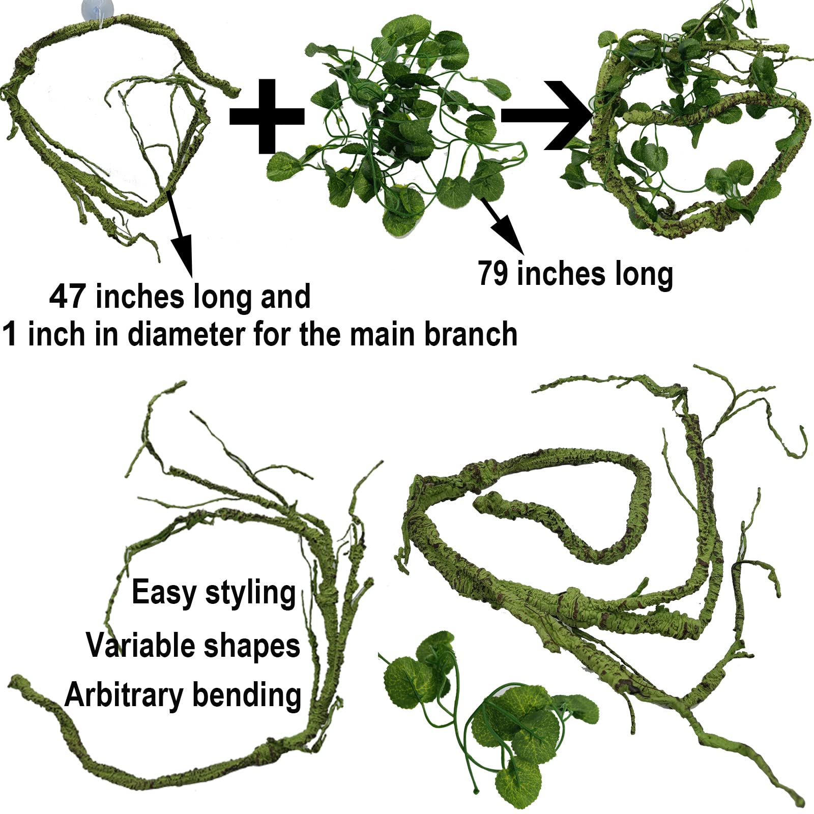 MEPHAN leaf decor adds natural texture to reptile habitats.