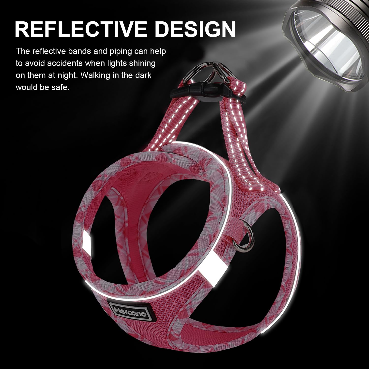 Mercano dog ID attachment and D-ring for safety and tag placement