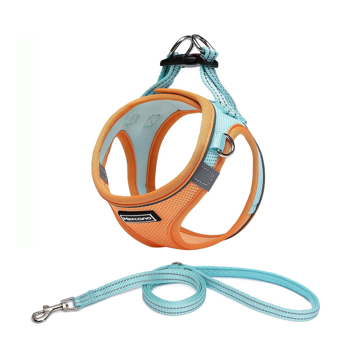 Mercano soft mesh harness front view showing breathable comfort for daily walks