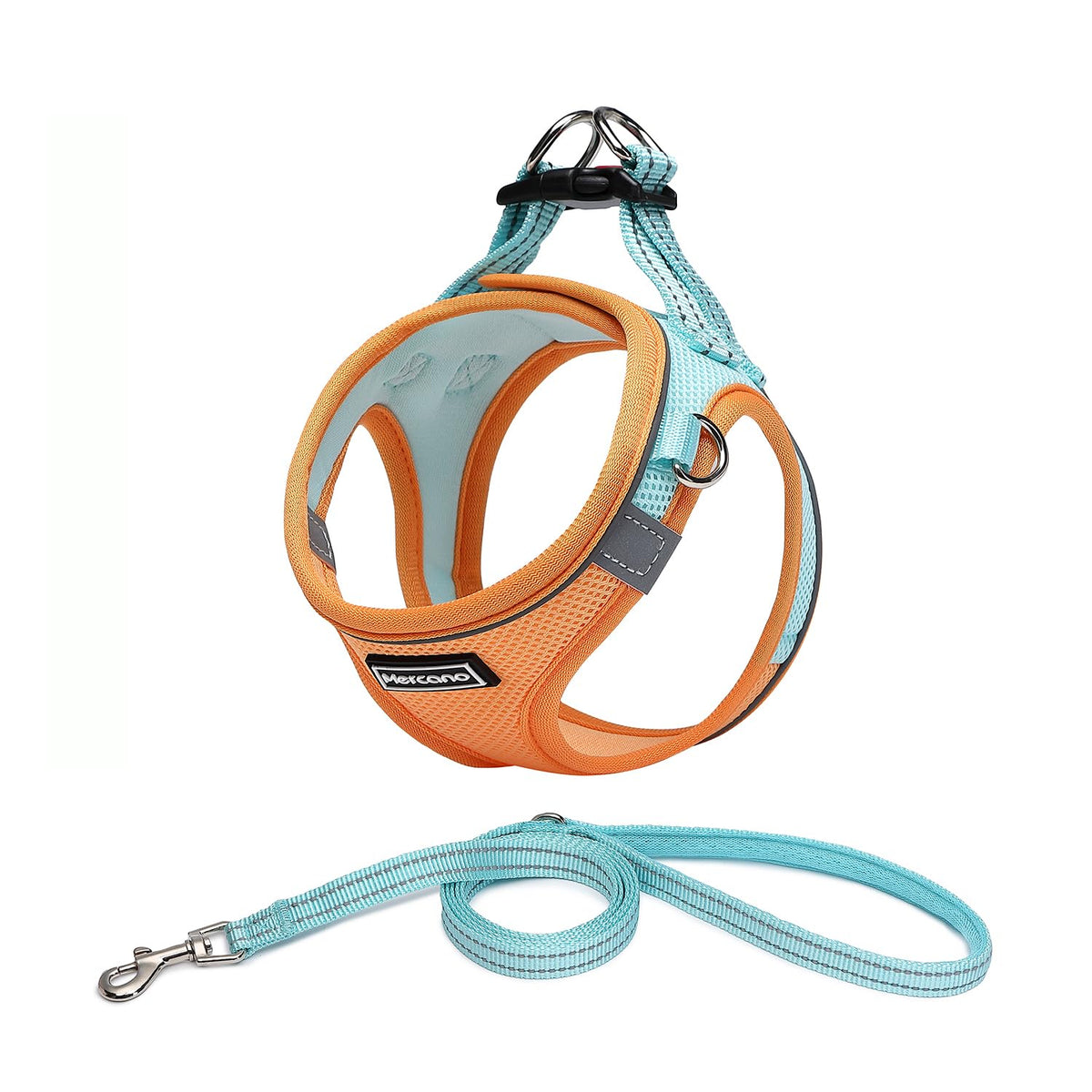 Mercano soft mesh harness front view showing breathable comfort for daily walks