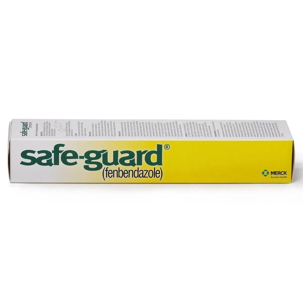 Rotational deworming with Safe Guard helps manage parasite loads in stables.