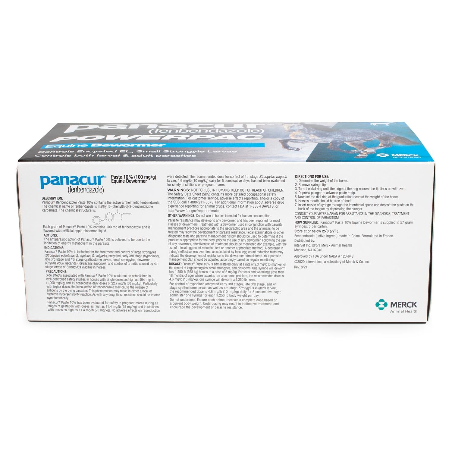 TARGETS encysted larvae safely in horses with Panacur Powerpac